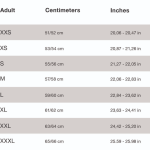Nexx Helmet size chart