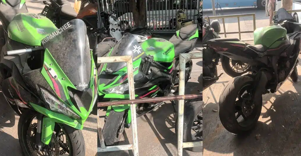 Kawasaki ZX-6R จอดทิ้ง หมอชิต