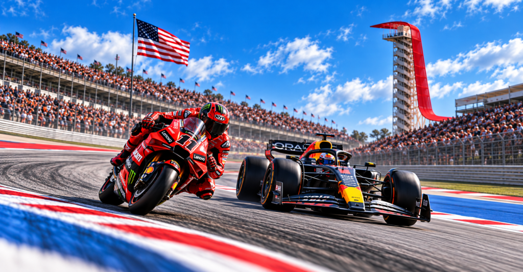 MotoGP ส่ง 4 นักบิดโชว์รถแข่งใน F1 United States Grand Prix 2026 ที่ COTA